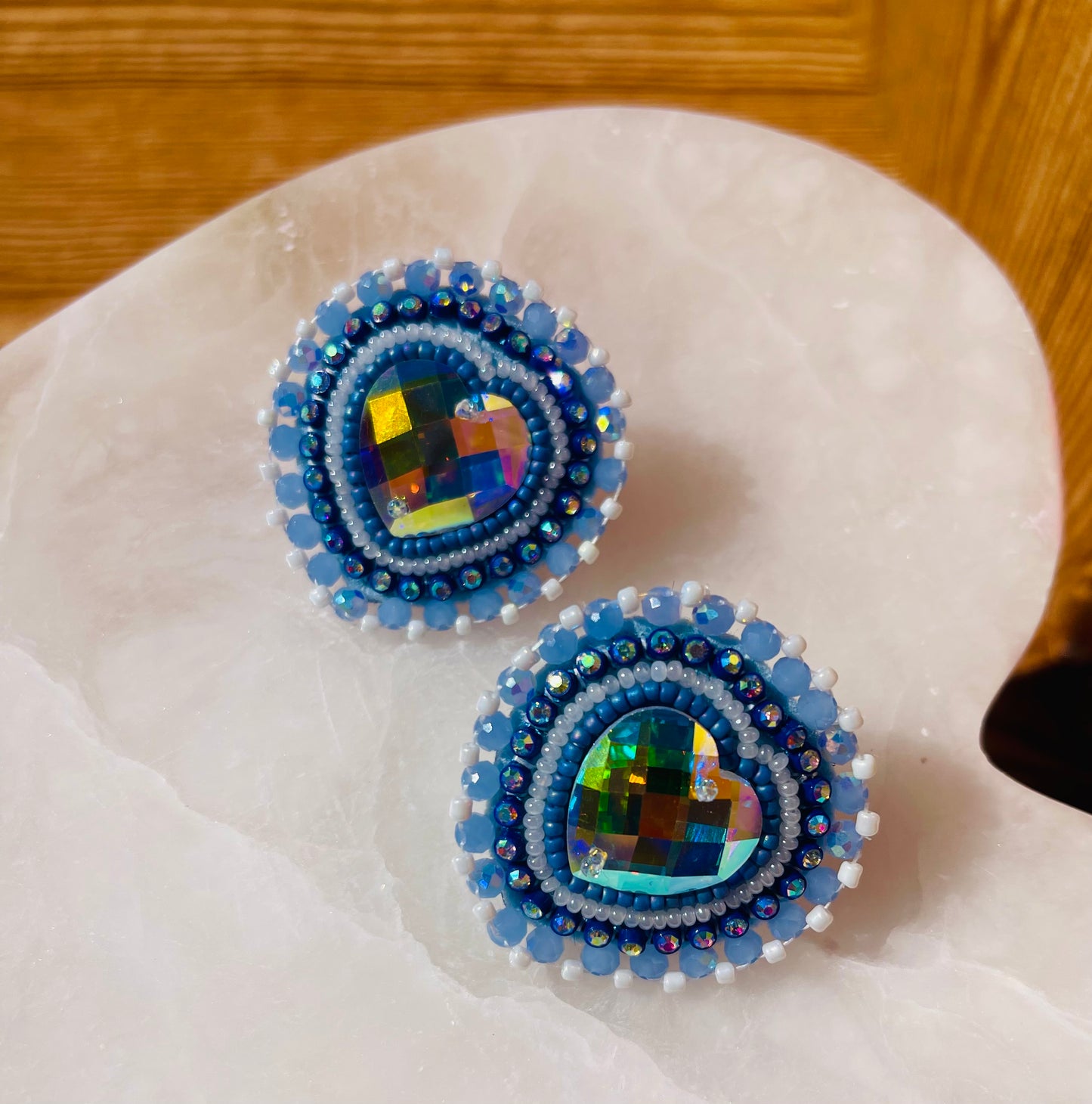 Blue Spot Jasper Earring Plugs