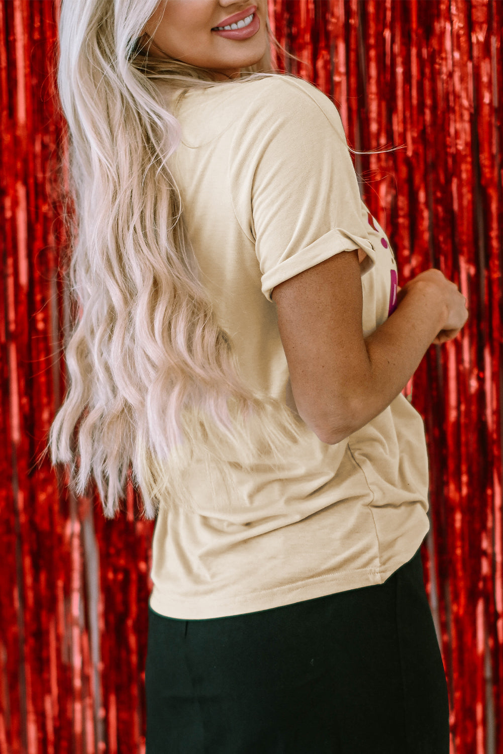 Khaki "I'm Yours No Refunds" Crew Neck Graphic Tee