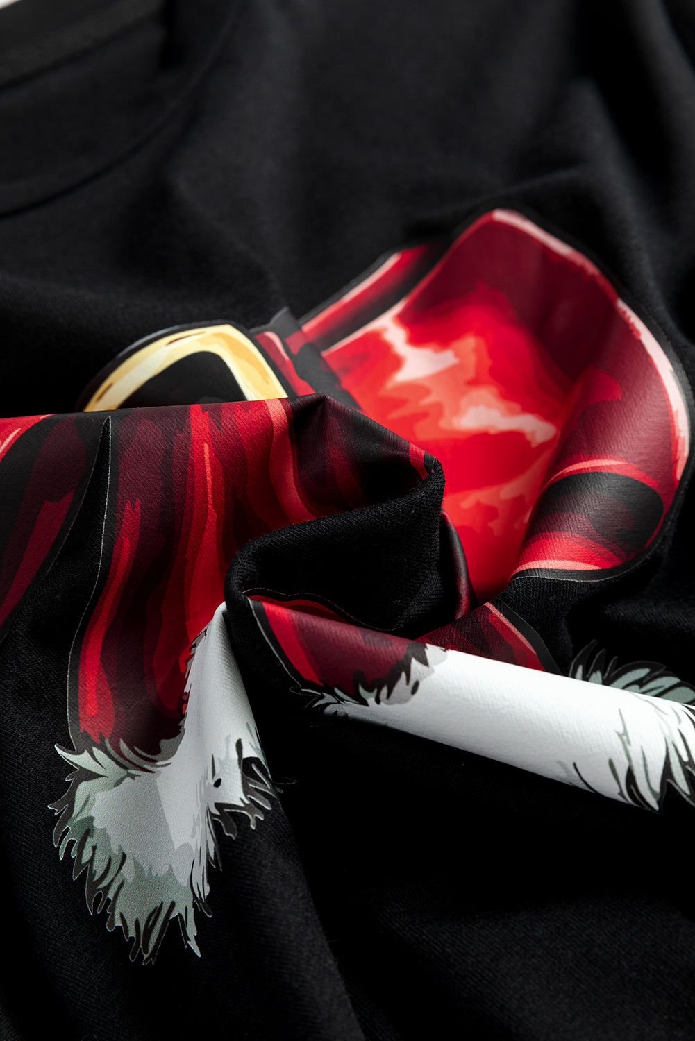 Black Christmas Big Bowknot Graphic Crewneck T Shirt