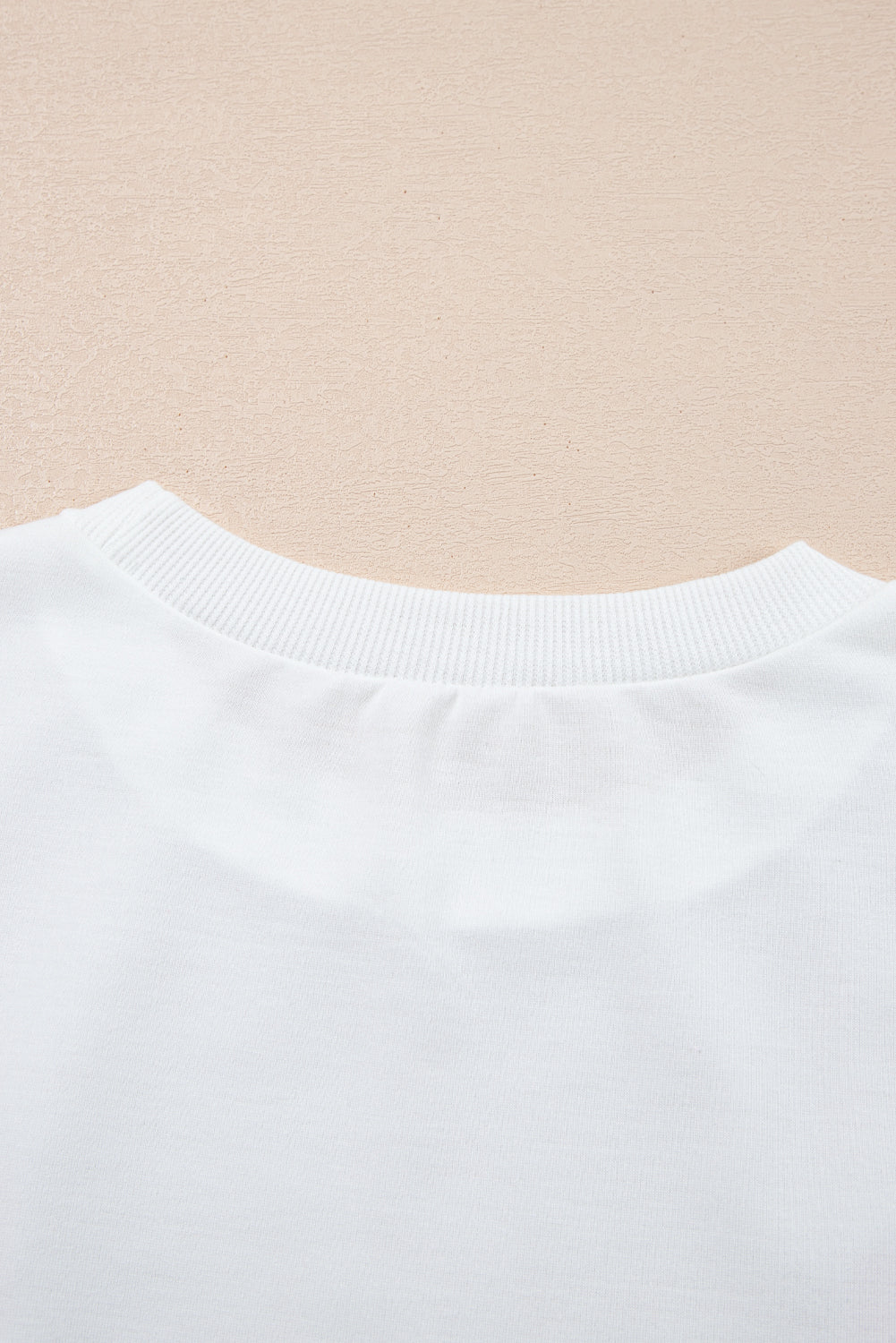 White Chenille Bowknot Graphic Drop Shoulder Baggy Sweatshirt