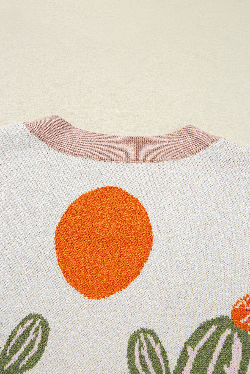 “Cactus Bloom” Desert Knit Cardigan – Apricot Sunset Edition