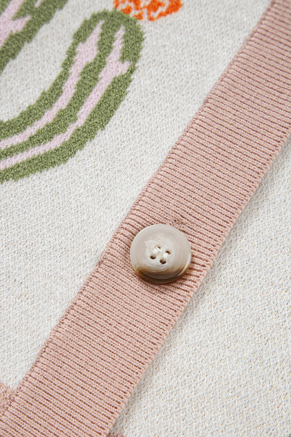 “Cactus Bloom” Desert Knit Cardigan – Apricot Sunset Edition