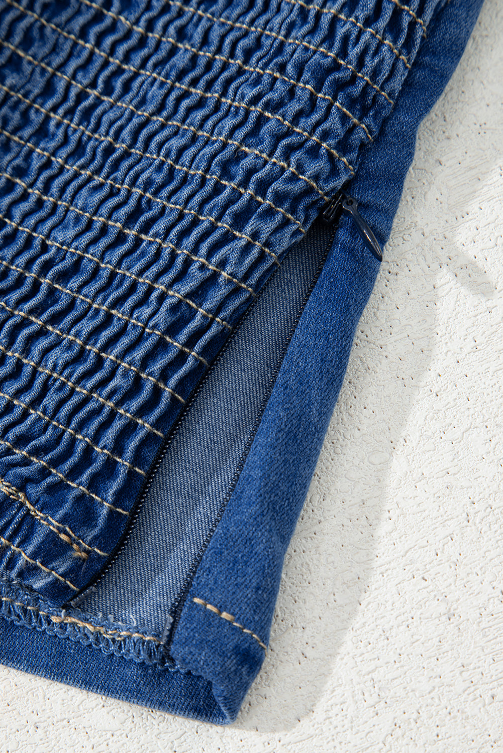 Bow & Buckle Denim Tube Top – Western Charm, Smocked Sass