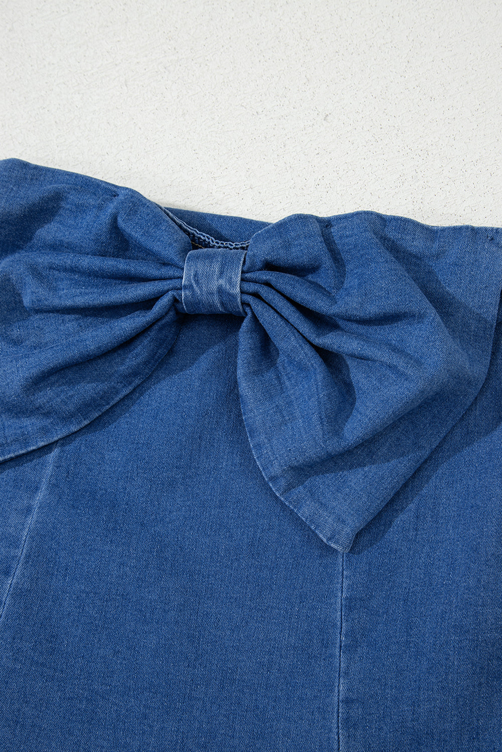 Bow & Buckle Denim Tube Top – Western Charm, Smocked Sass