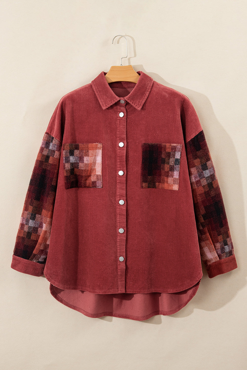 Checker Flame Corduroy Shacket – Raw Edge Rebel