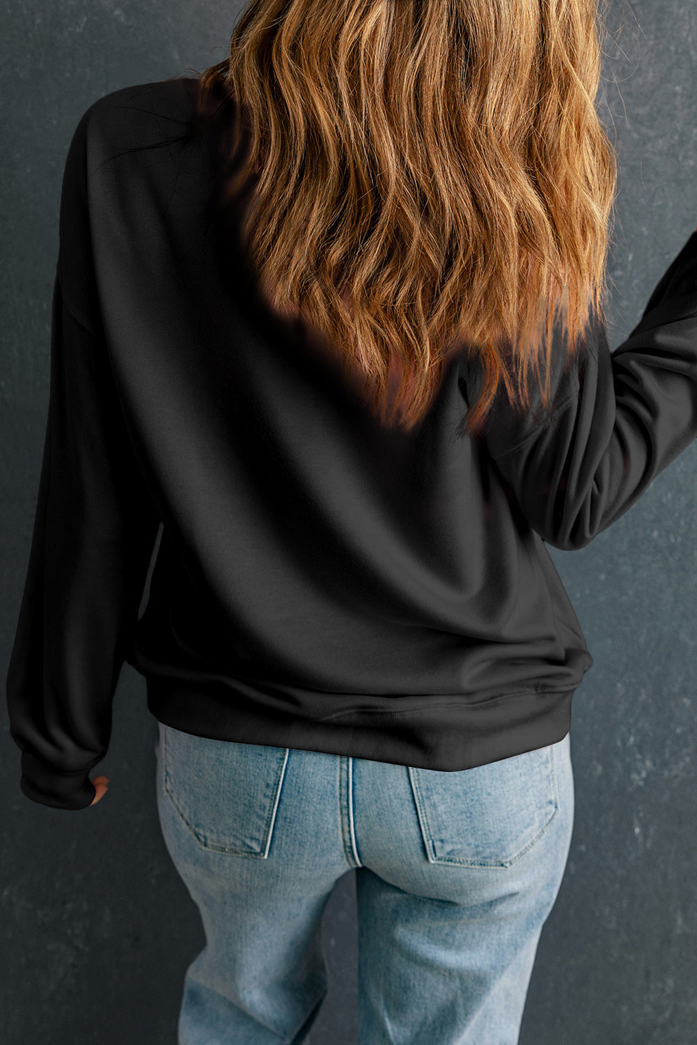 "I'm a Sucker for You" Valentines Slogan Graphic Plus Size Black Sweatshirt