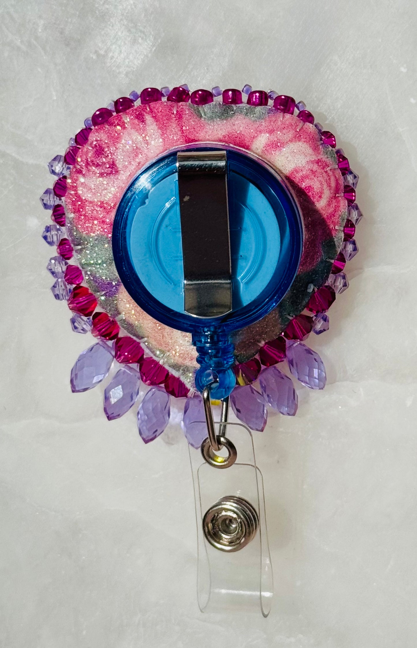 Be My Valentine Beaded Badge Holder