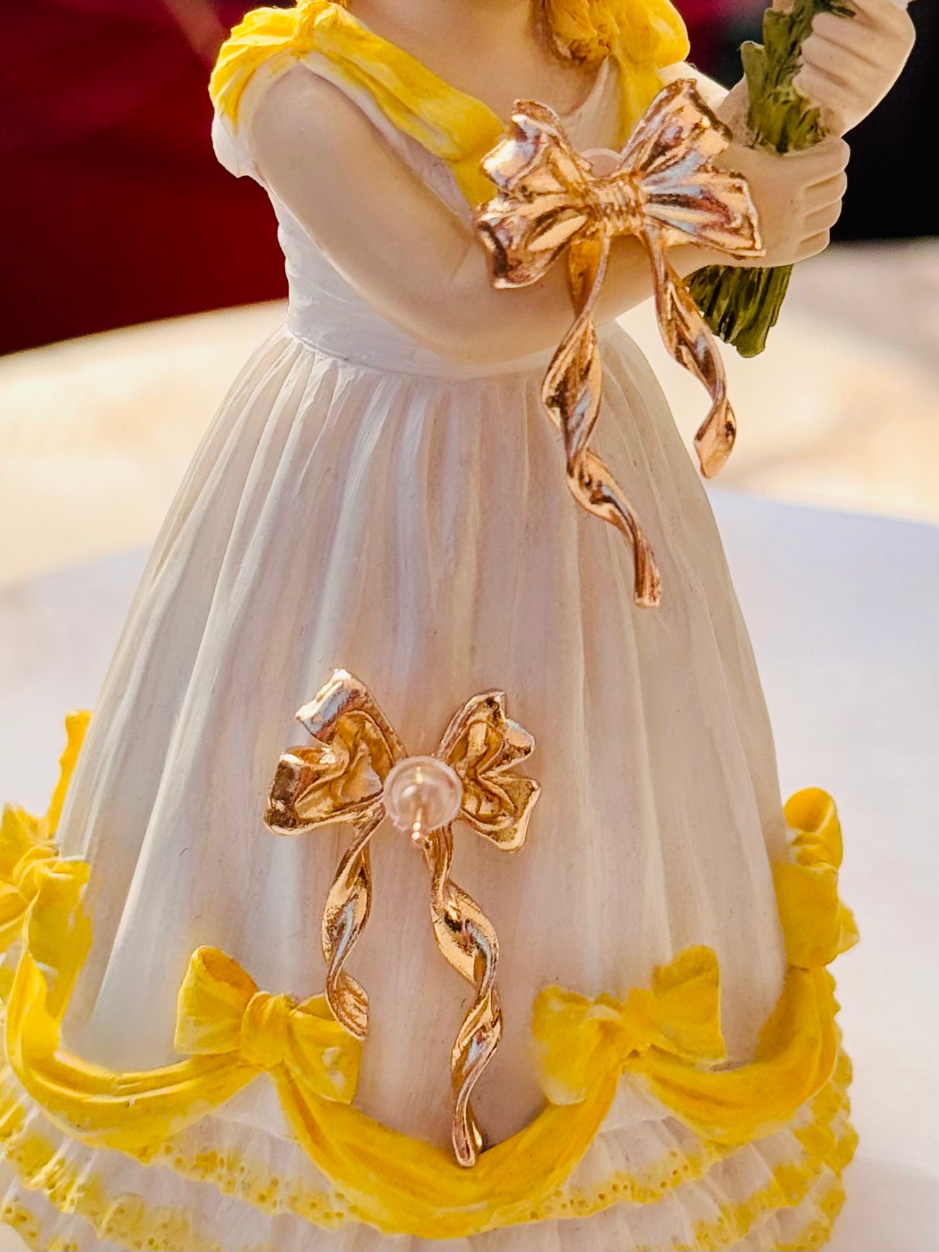 Cute Gold Plated Bow Post Earrings