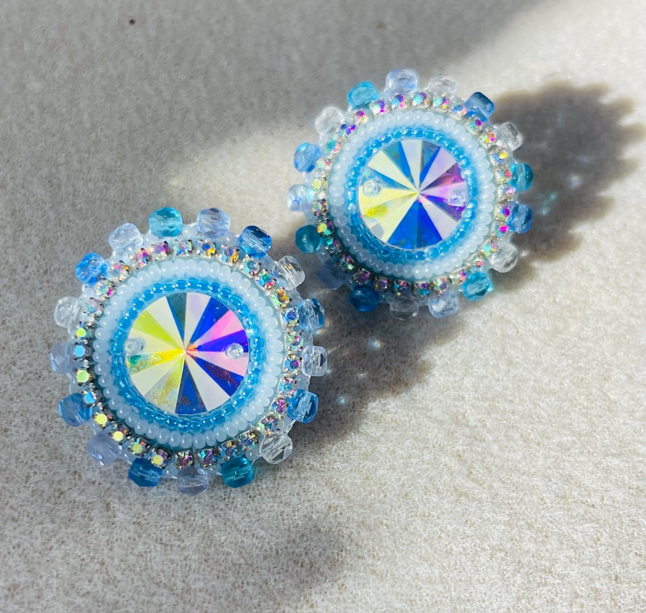 Blue Is Your Color Beaded Earrings!!