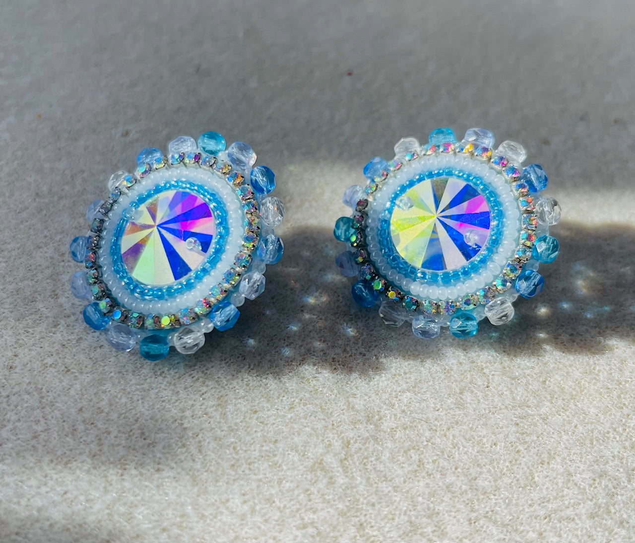 Blue Is Your Color Beaded Earrings!!