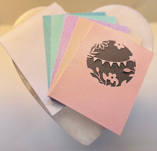 Cute Pastel & Grey Stationary Cards for Any Occasion