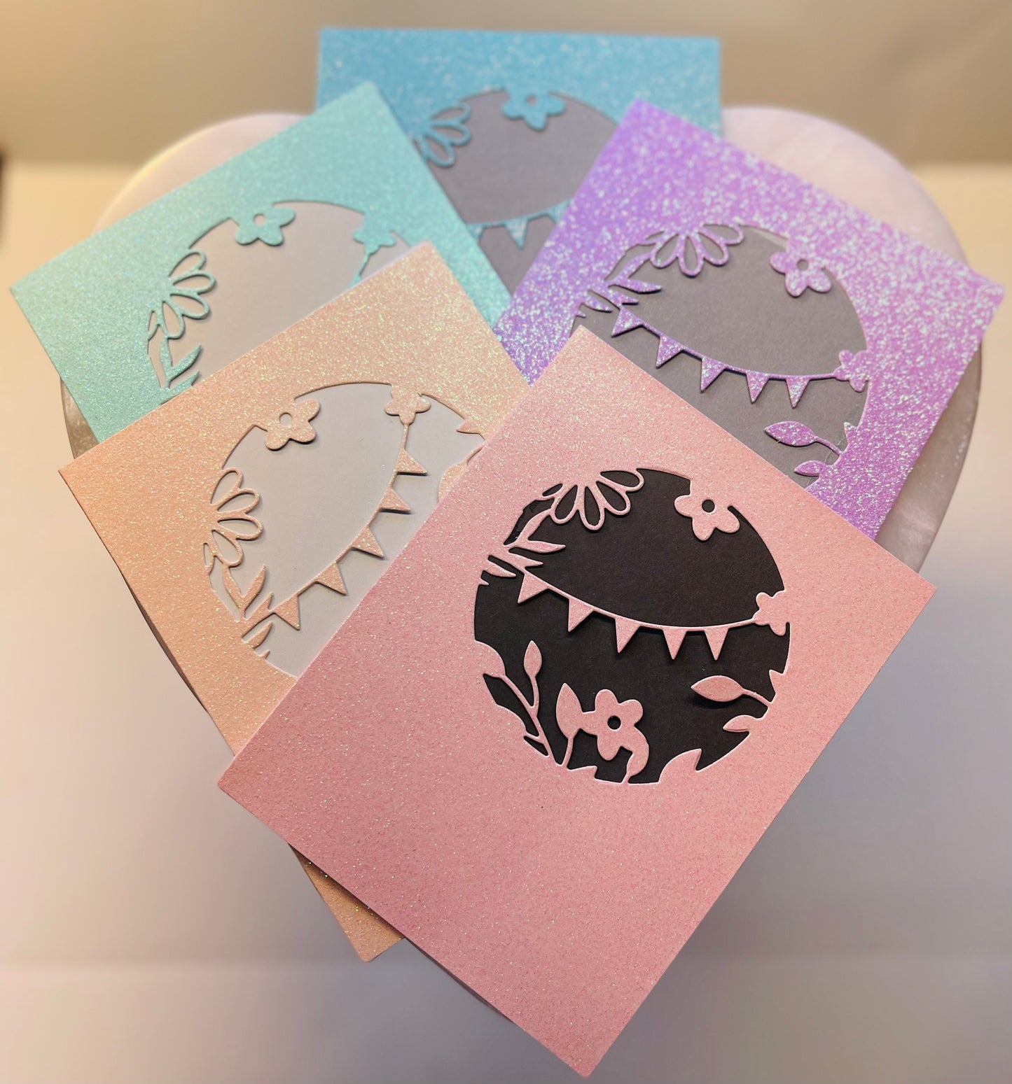 Cute Pastel & Grey Stationary Cards for Any Occasion