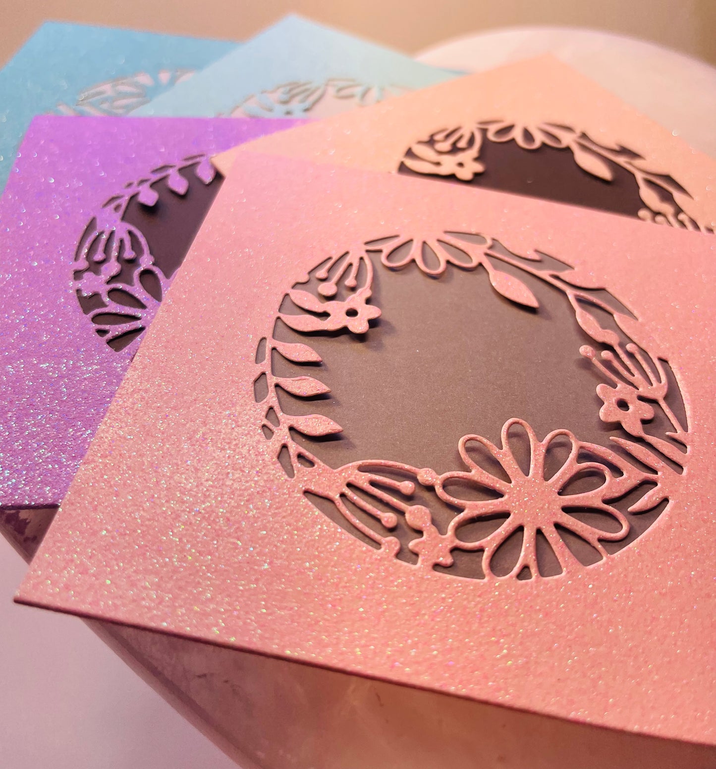 Cute Pastel & Grey Flower Stationary Cards for Any Occasion