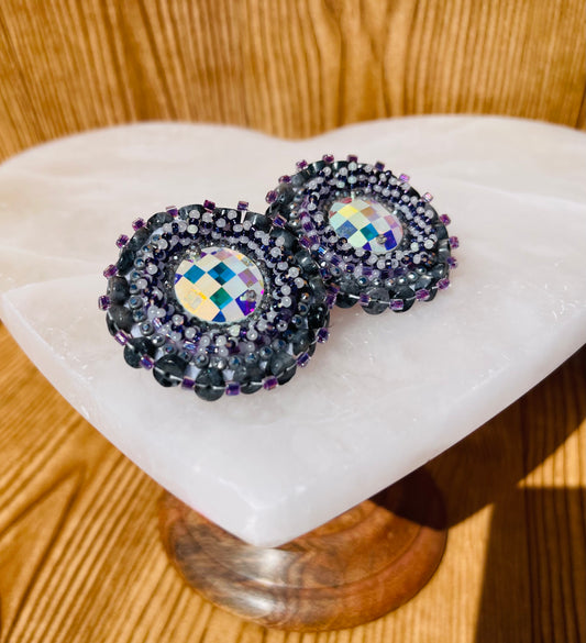 Natural Purple Agate and Labradorite Earring Plugs!!