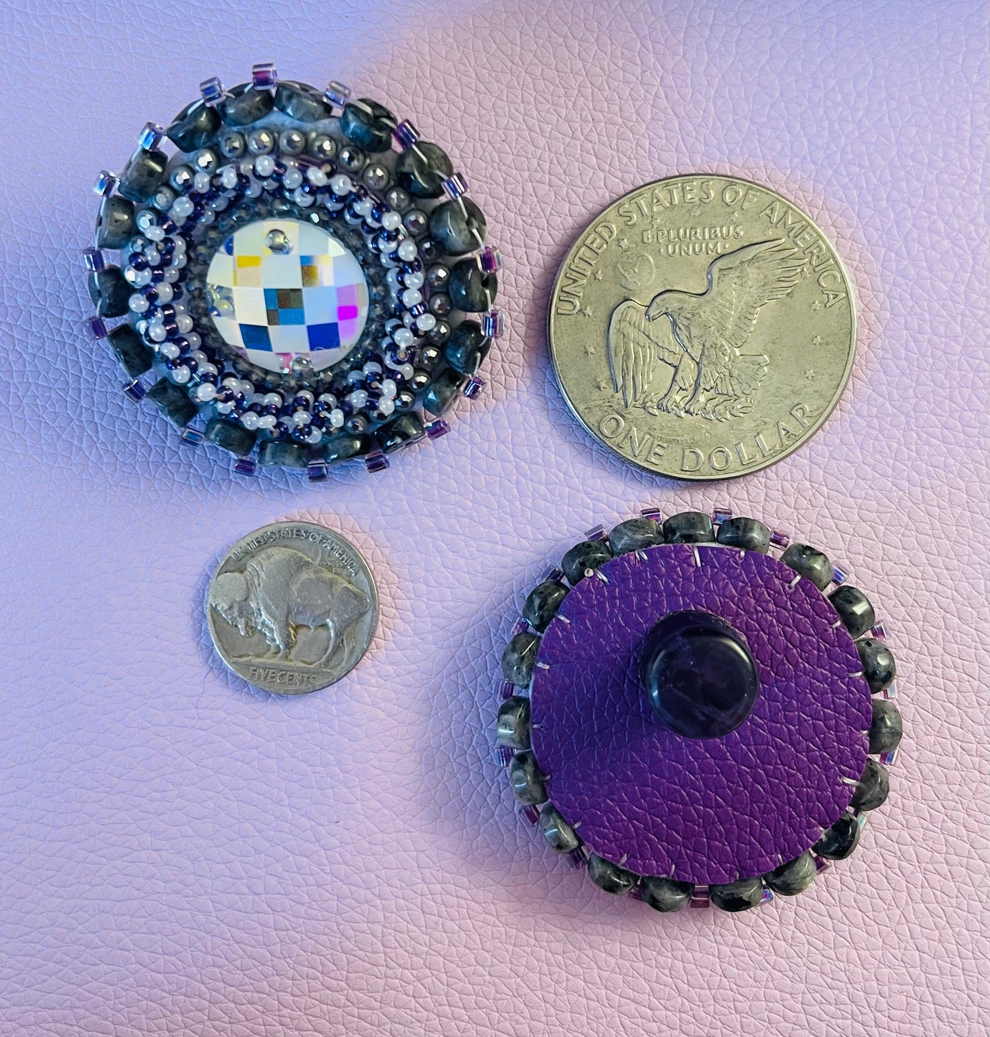 Natural Purple Agate and Labradorite Earring Plugs!!