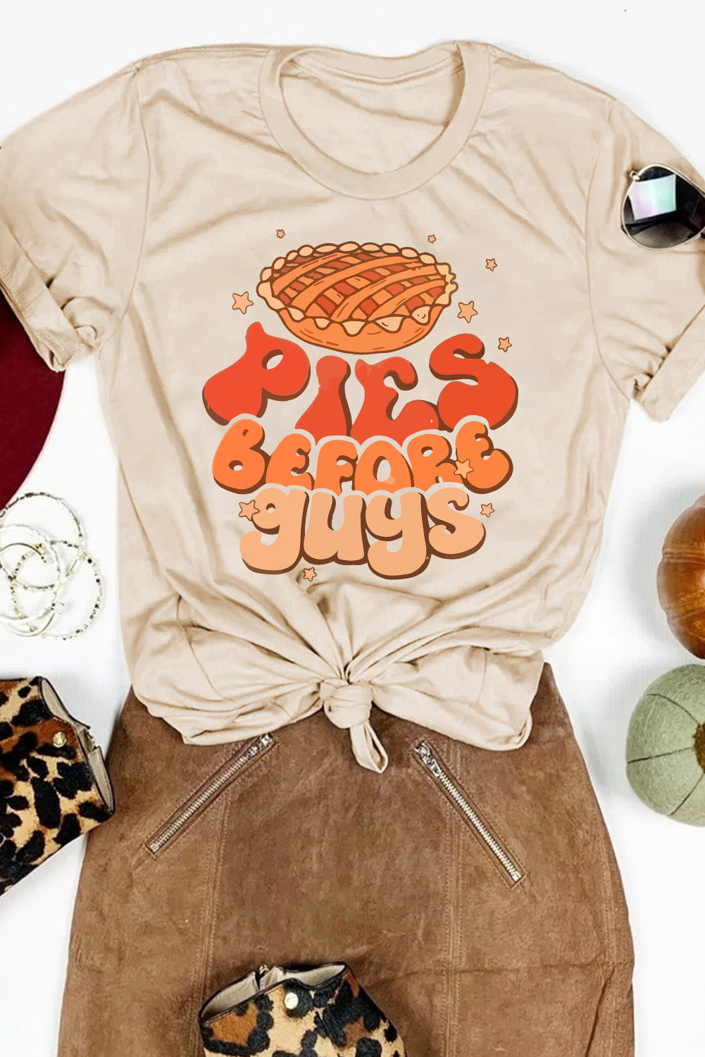 PIES BEFORE GUYS Thanksgiving Fashion Tee