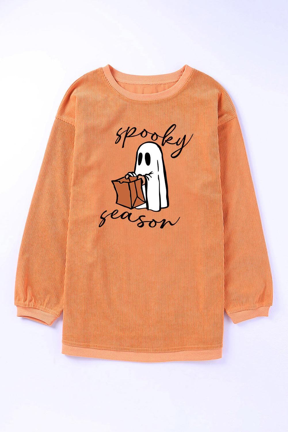 Cute Orange Spooky Season Ghost Sweatshirt